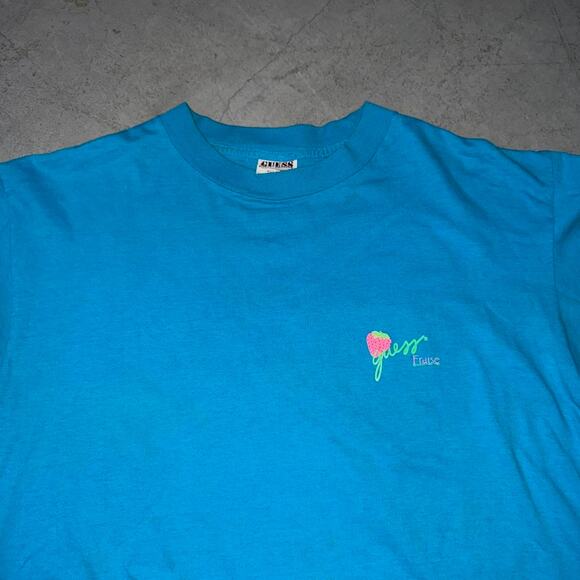 Vintage Guess Fraise Strawberry 1989 Single Stitch T Shirt - Picture 5 of 7